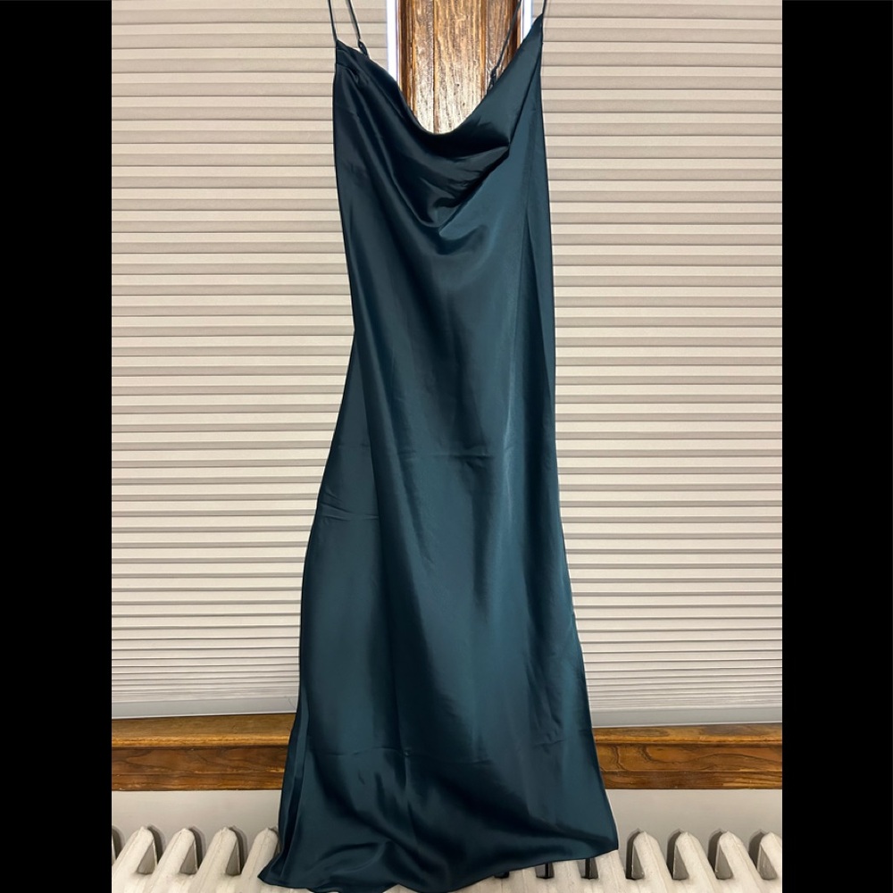 Banana republic satin Cowl neck midi dress